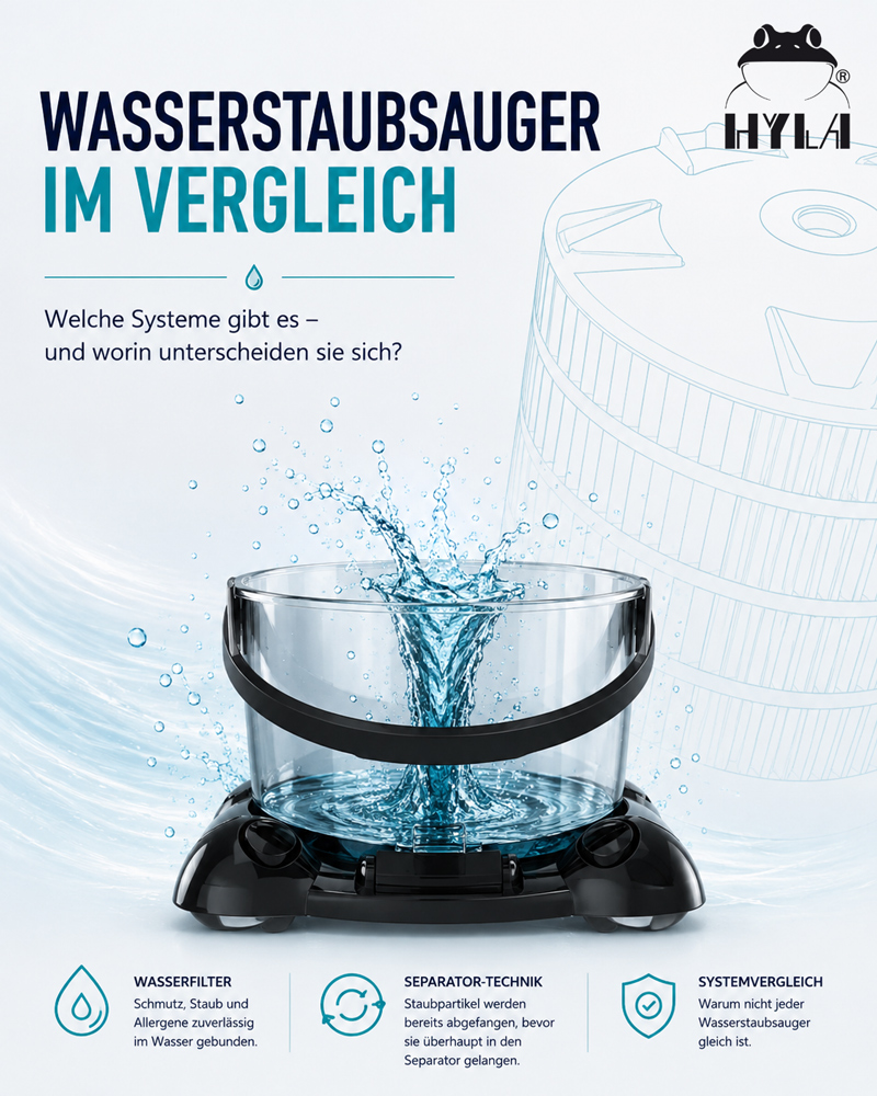 Mehr über den Artikel erfahren Wasserstaubsauger im Vergleich: Welche Systeme gibt es und worin unterscheiden sie sich?